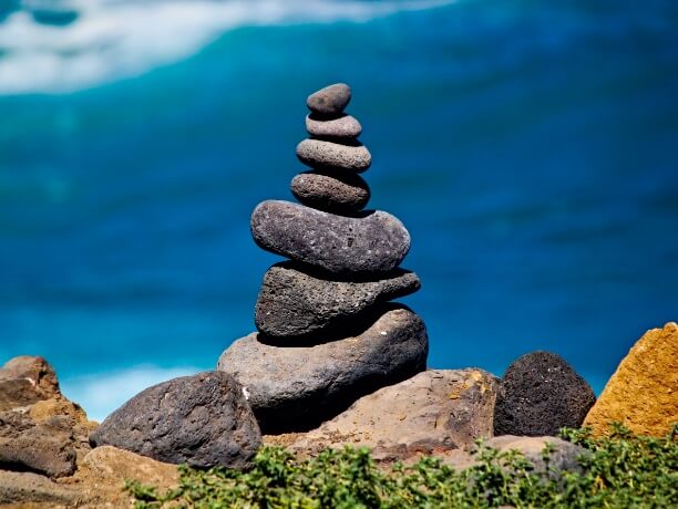 stable pile of rocks