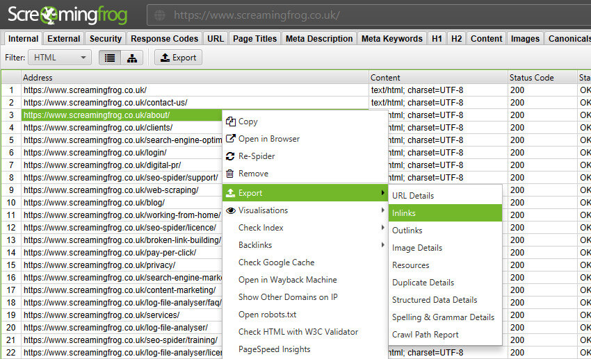 screamingfrog tool